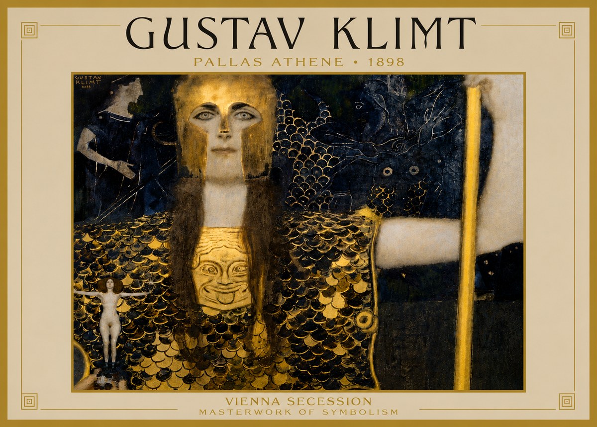 Klimt Pallas Athene No6 - Póster