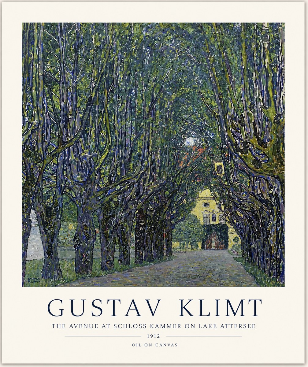 Klimt The Avenue at Schloss Kammer on Lake Attersee No1 - Póster