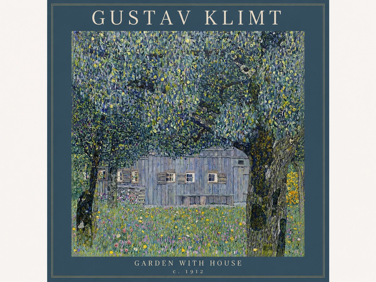 Klimt Garden with House No2 - Póster