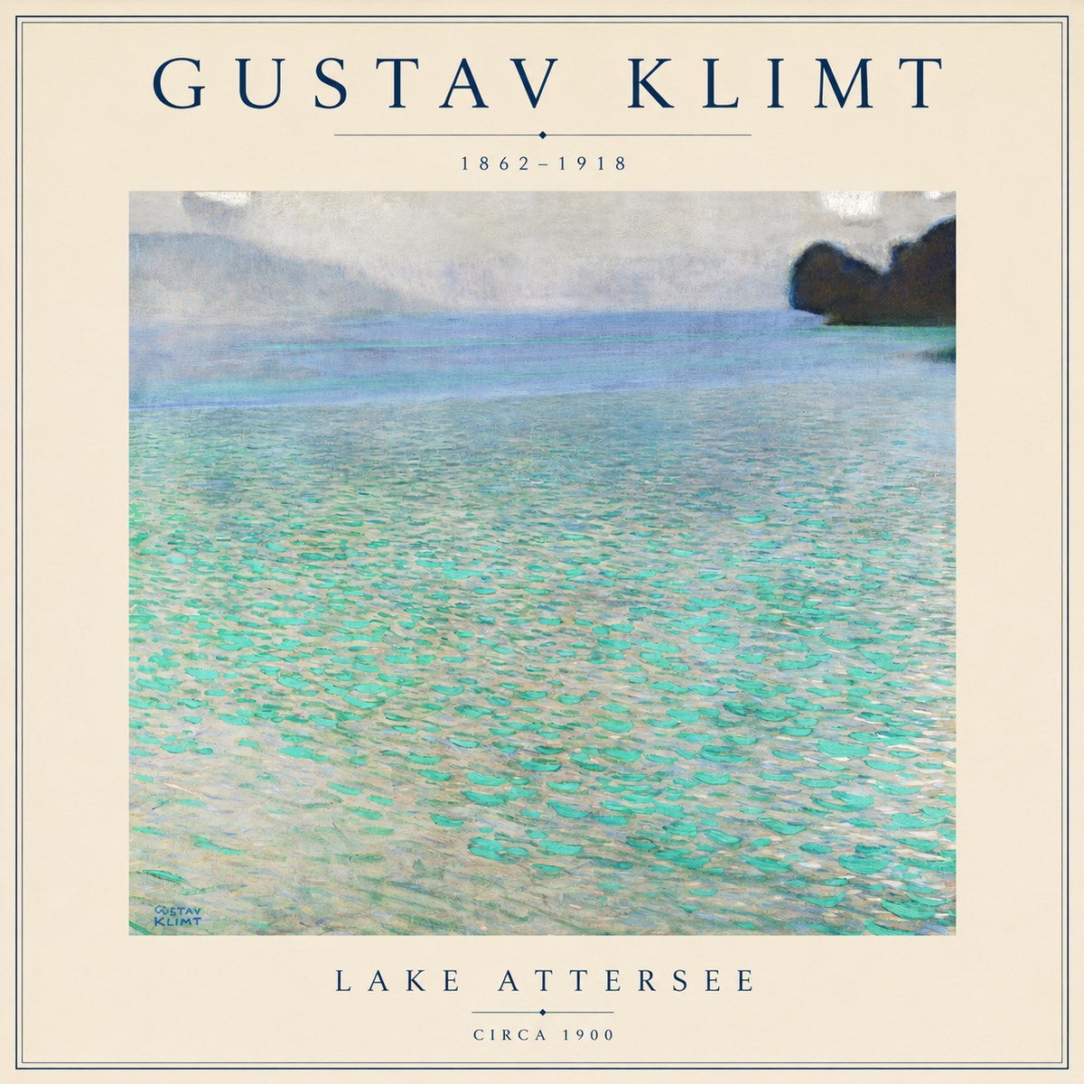 Klimt Lake Attersee No5 - Póster
