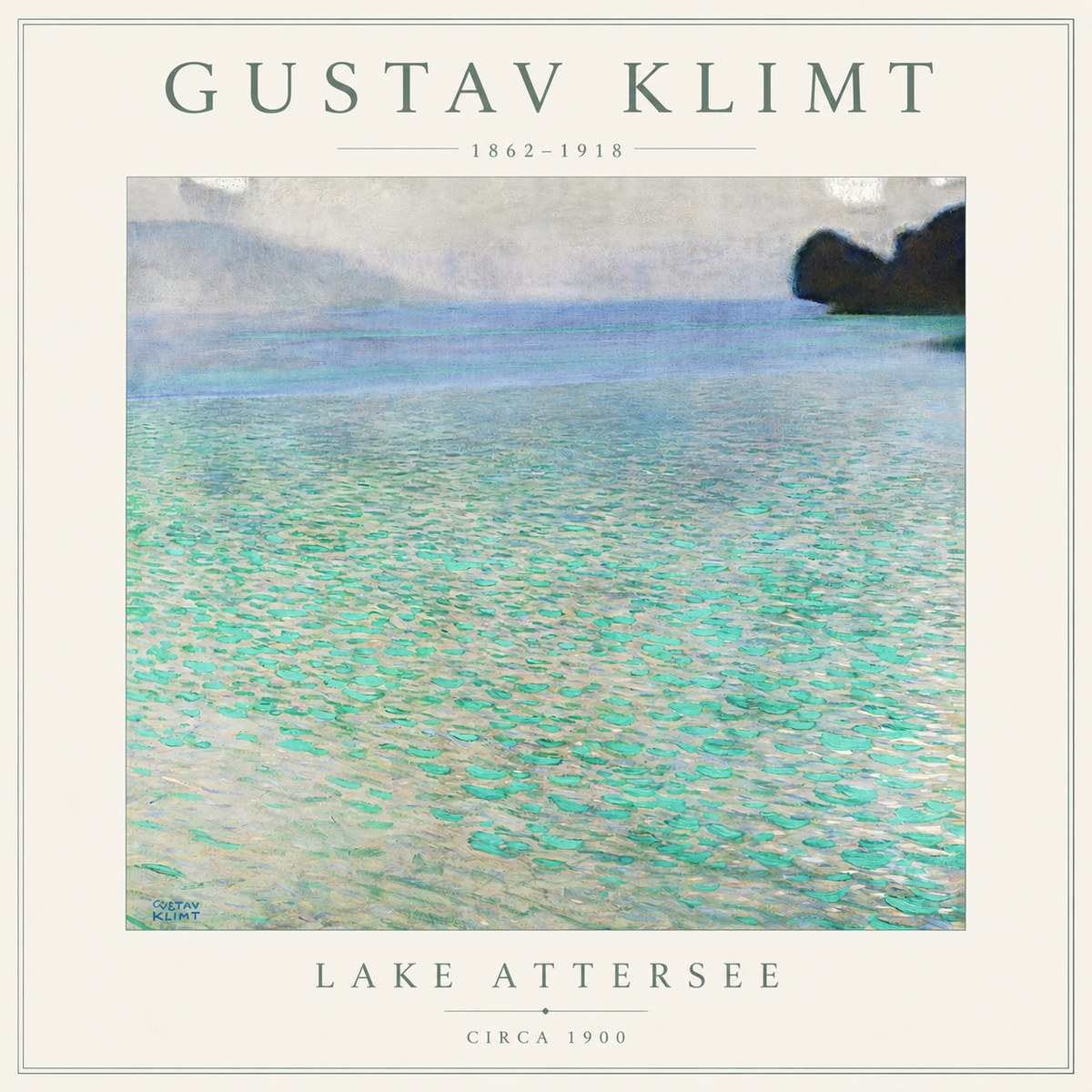 Klimt Lake Attersee No6 - Póster
