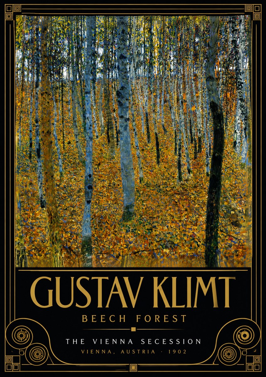 Klimt Beech Forest No5 - Póster