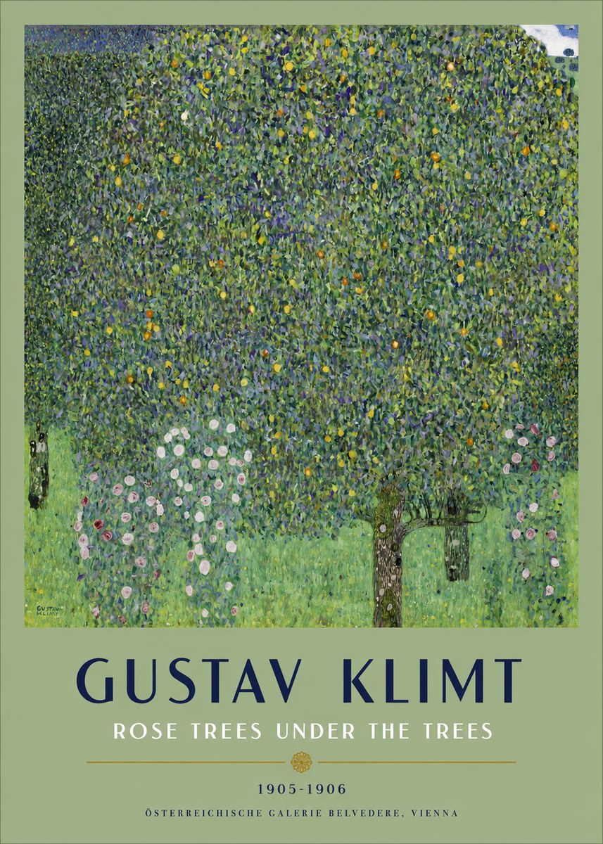 Klimt Rose Trees Under the Trees No2 - Póster
