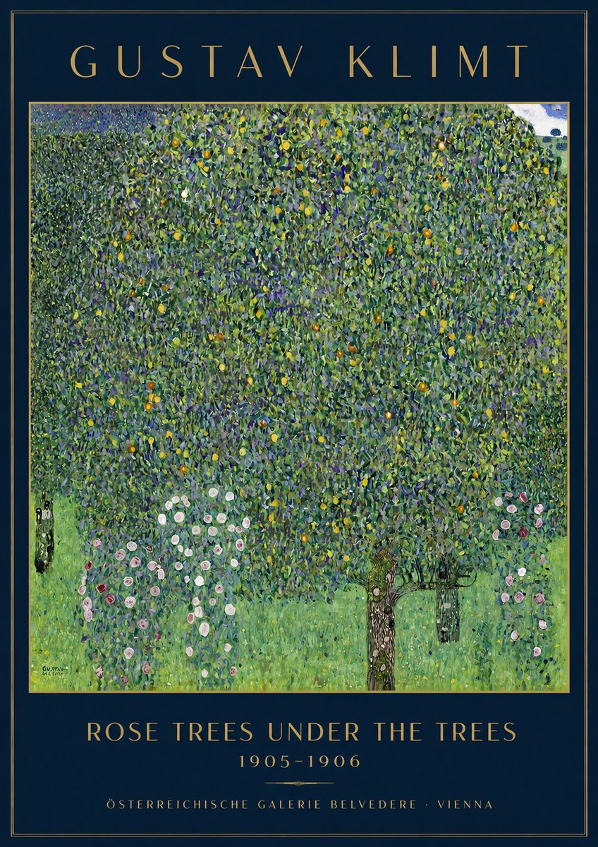 Klimt Rose Trees Under the Trees No3 - Póster