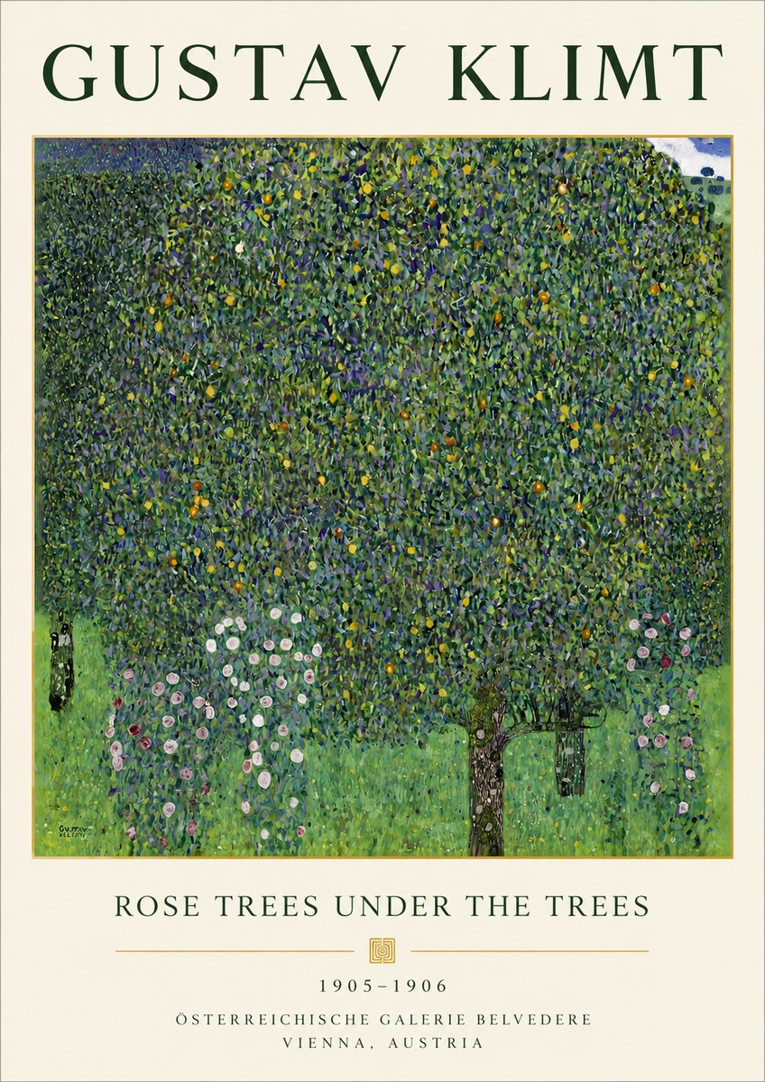 Klimt Rose Trees Under the Trees No4 - Póster