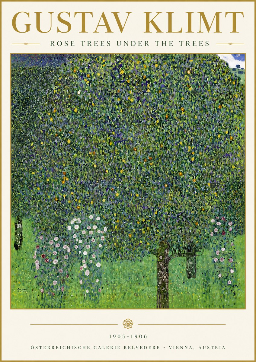 Klimt Rose Trees Under the Trees No5 - Póster