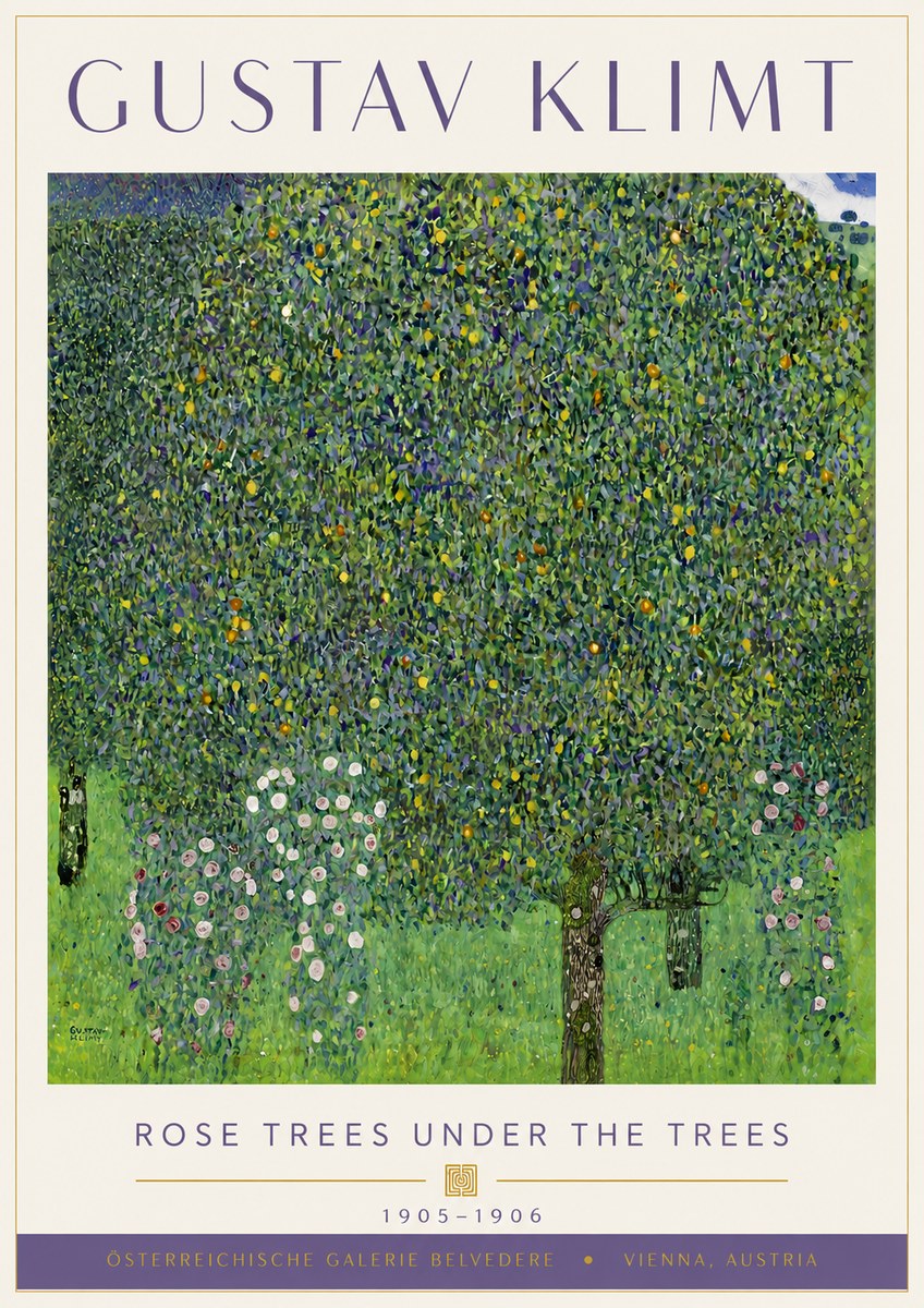 Klimt Rose Trees Under the Trees No6 - Póster