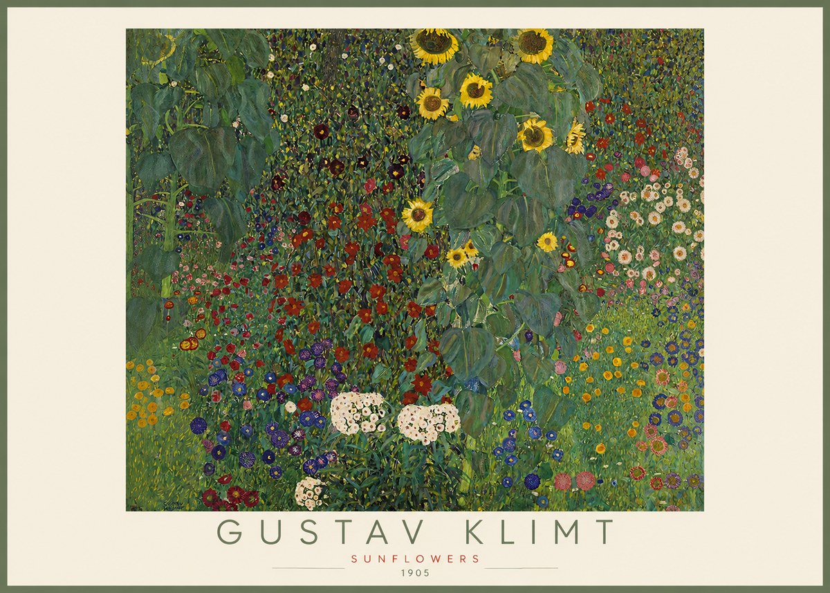 Klimt Sunflowers No2 - Póster