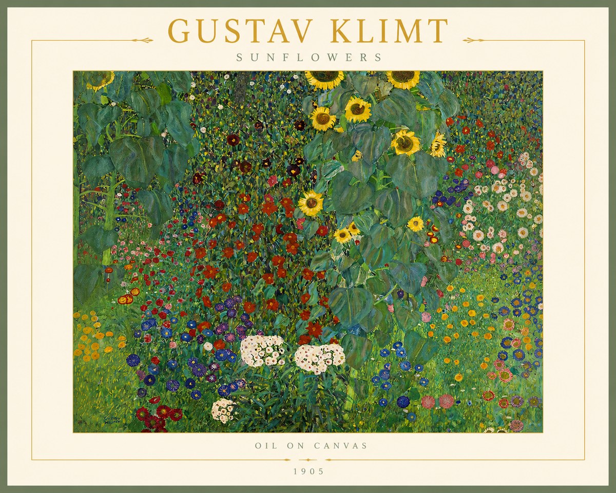 Klimt Sunflowers No3 - Póster