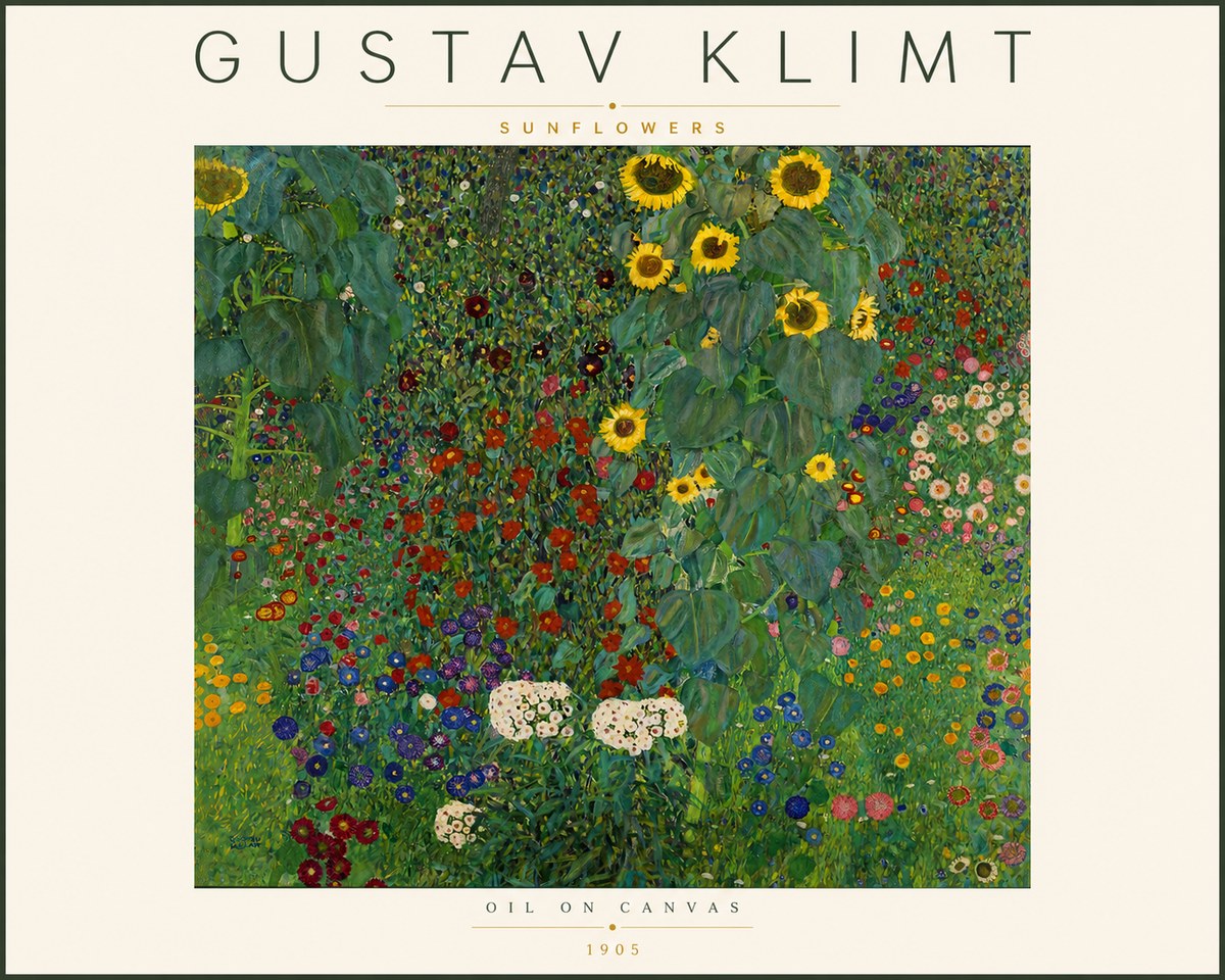 Klimt Sunflowers No4 - Póster