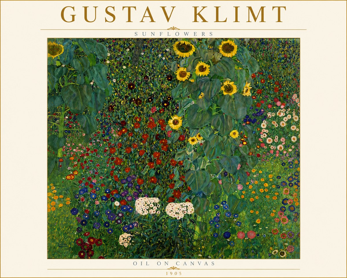 Klimt Sunflowers No6 - Póster