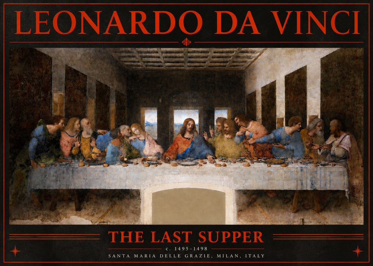 Leonardo da Vinci The Last Supper No3 - Póster