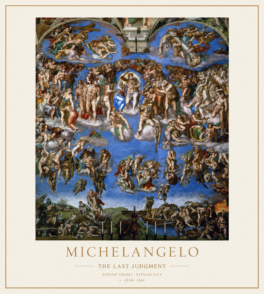 Michelangelo The Last Judgment No1 - Póster