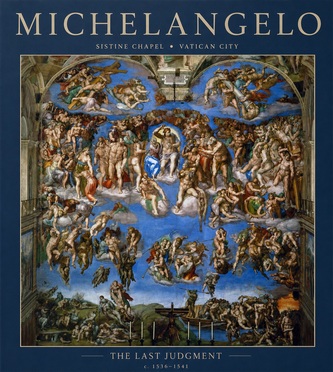 Michelangelo The Last Judgment No2 - Póster