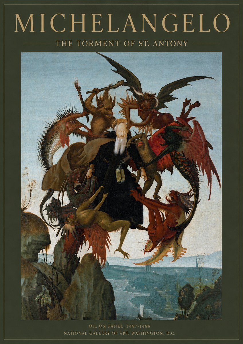 Michelangelo The Torment of St. Antony No4 - Póster
