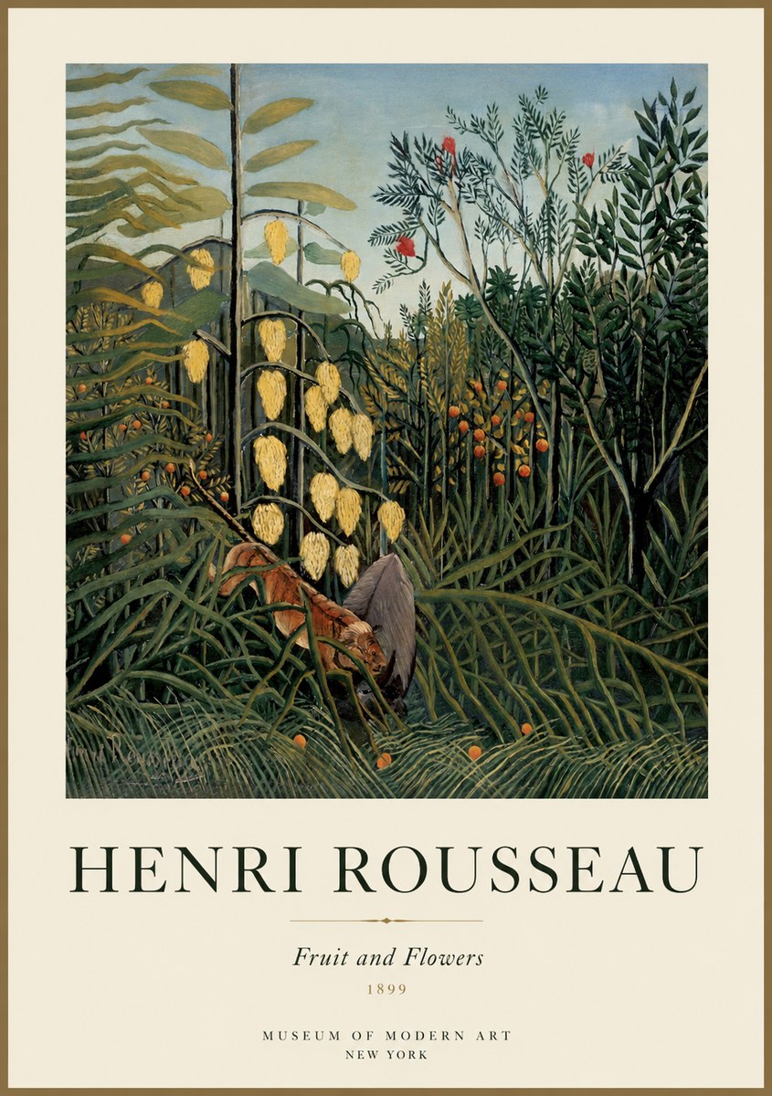 Rousseau Fruit and Flowers No1 - Póster