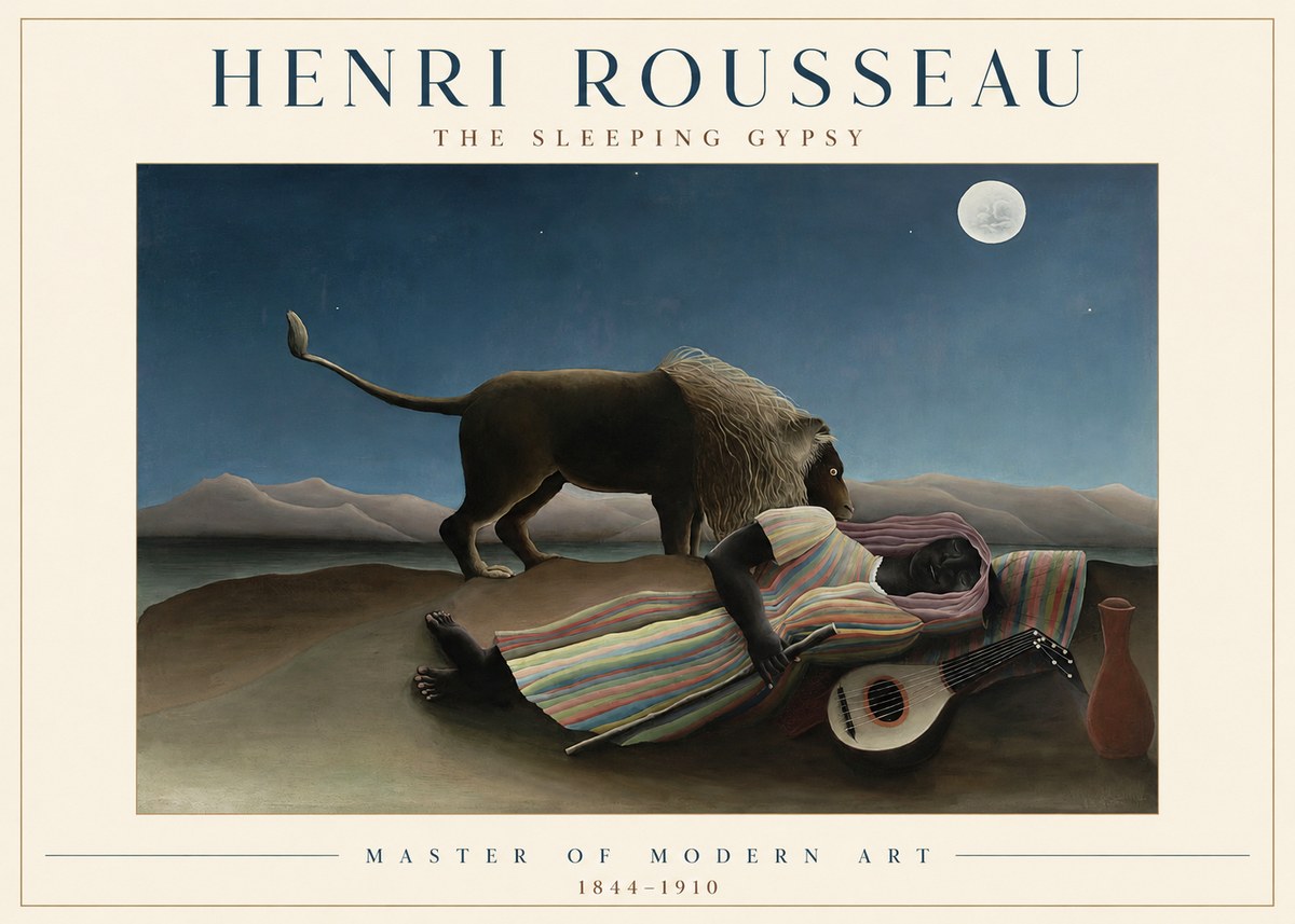 Rousseau The Sleeping Gypsy No1 - Póster
