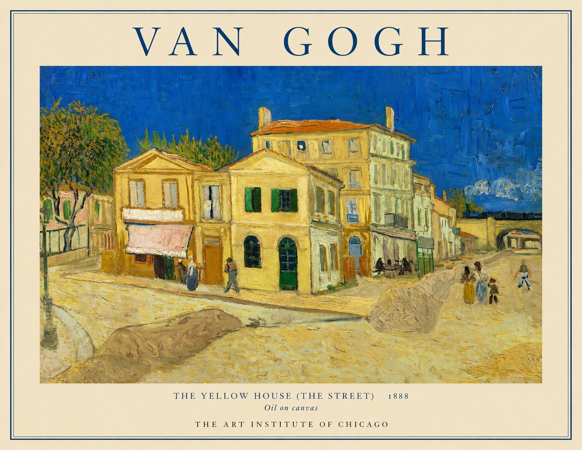 Van Gogh The Yellow House (the Street) No1 - Póster