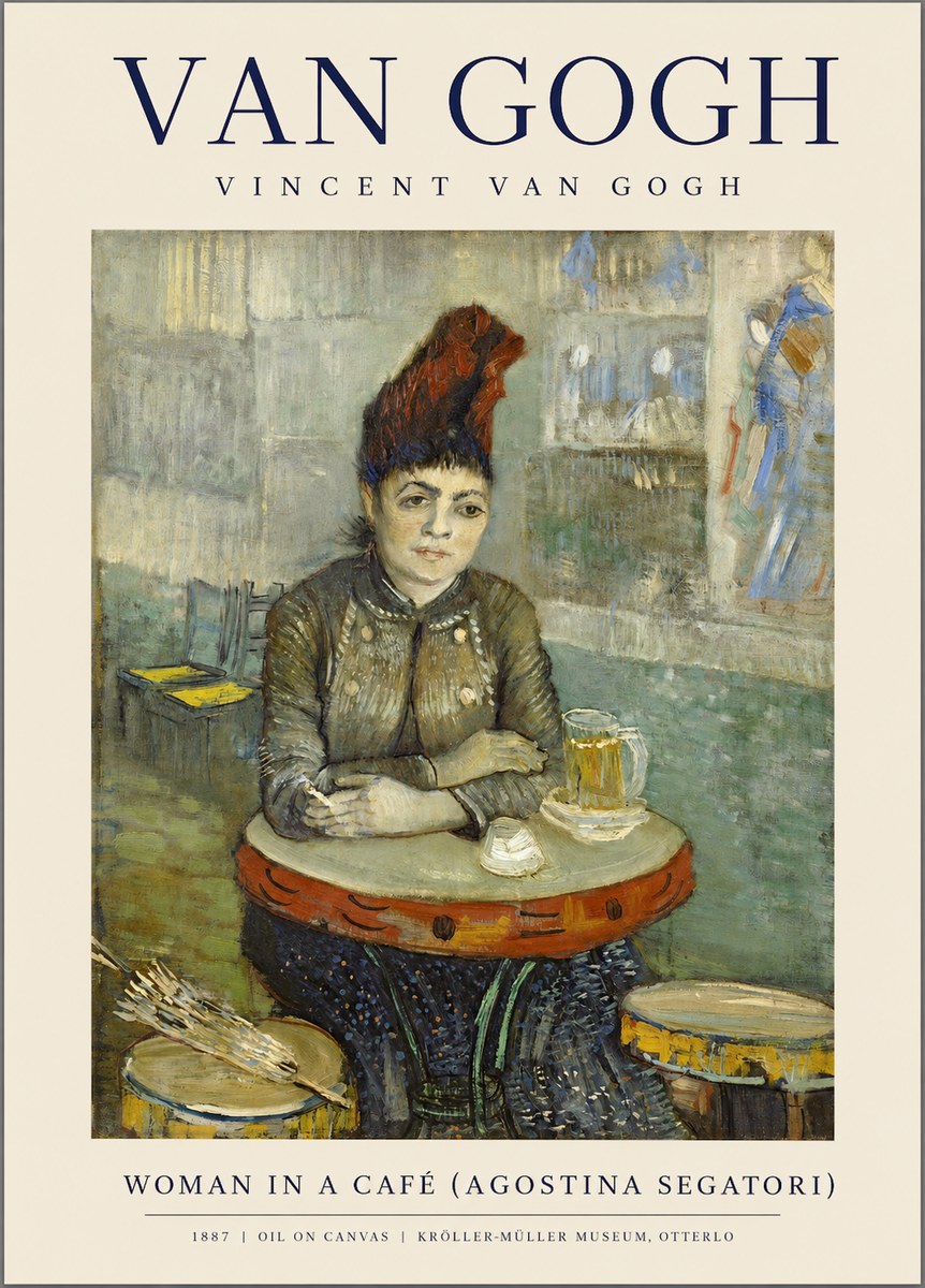 Van Gogh Woman in a Café (Agostina Segatori) No1 - Póster