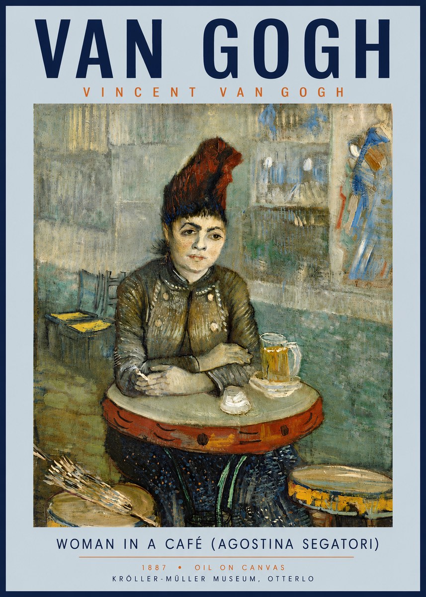Van Gogh Woman in a Café (Agostina Segatori) No4 - Póster