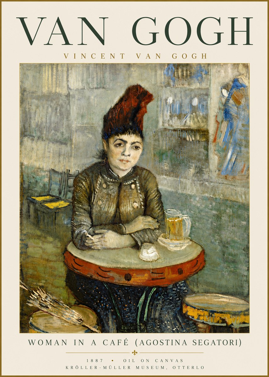 Van Gogh Woman in a Café (Agostina Segatori) No5 - Póster