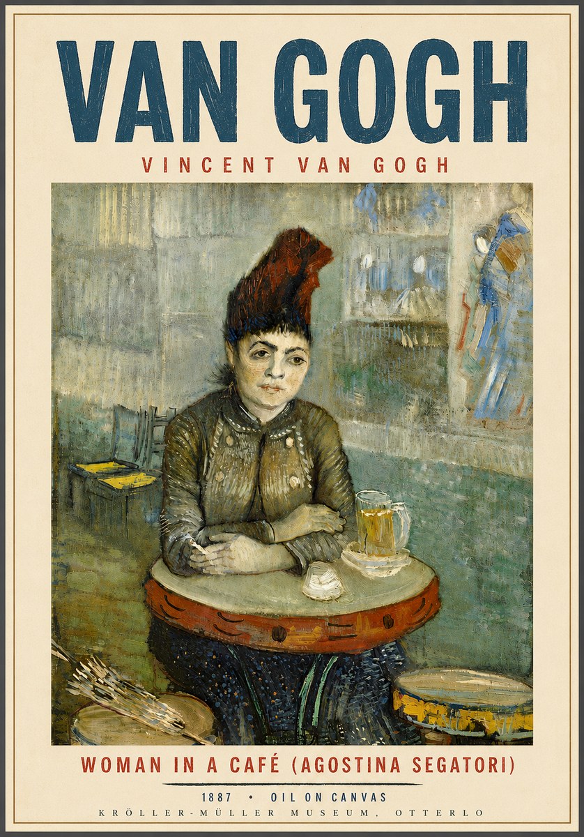 Van Gogh Woman in a Café (Agostina Segatori) No6 - Póster