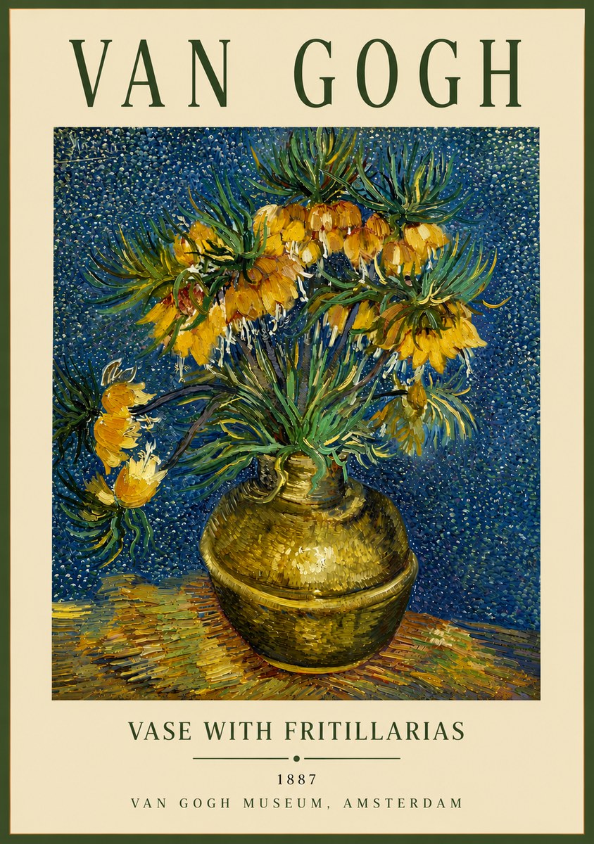 Van Gogh Vase with Fritillarias No5 - Póster