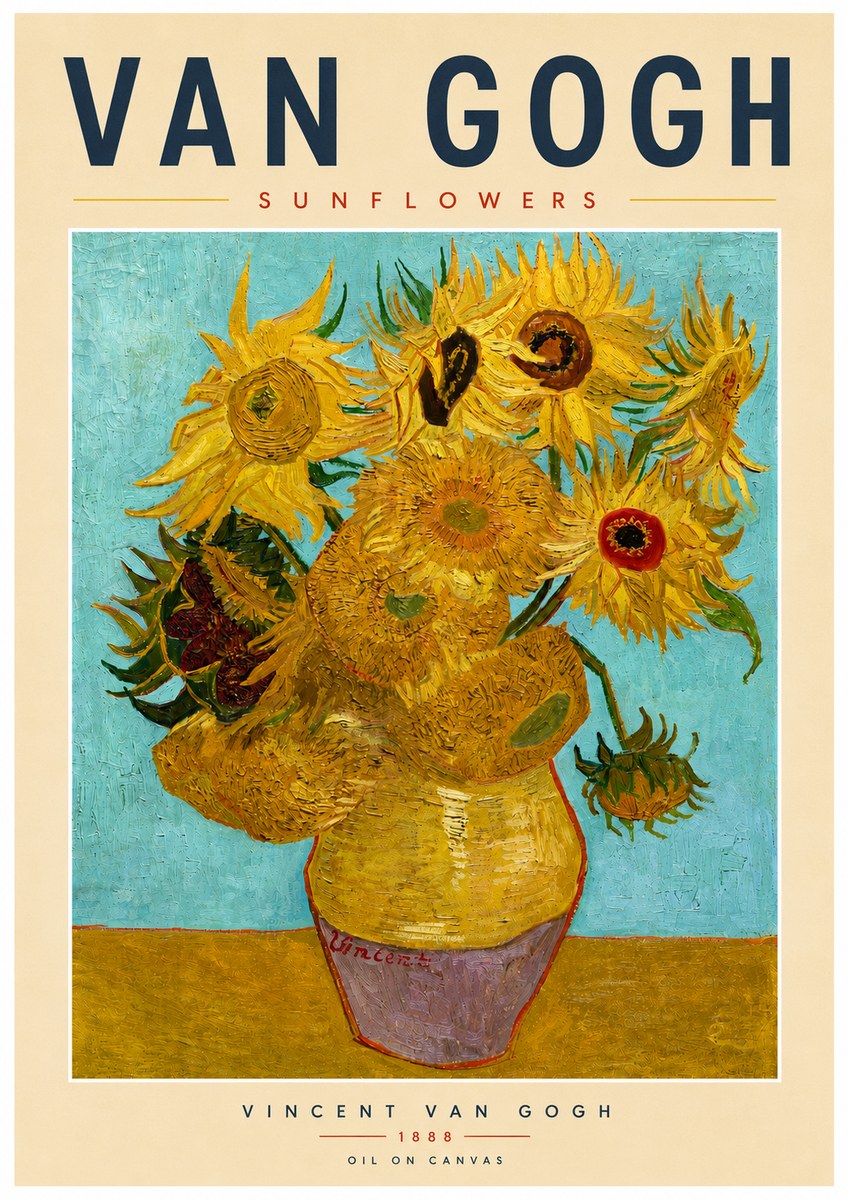 Van Gogh Sunflowers I No4 - Póster
