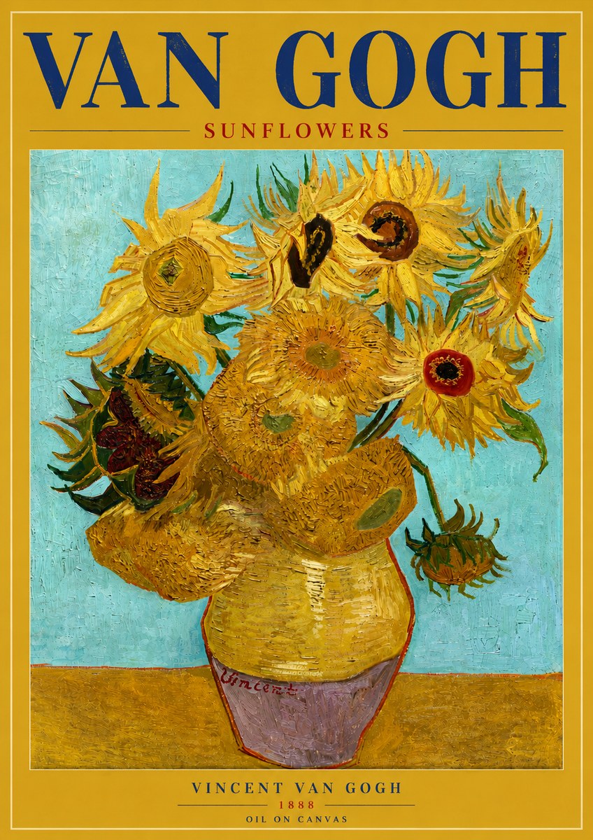 Van Gogh Sunflowers I No6 - Póster