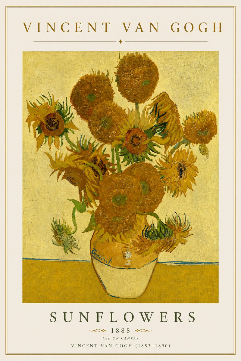 Van Gogh Sunflowers II No4 - Póster