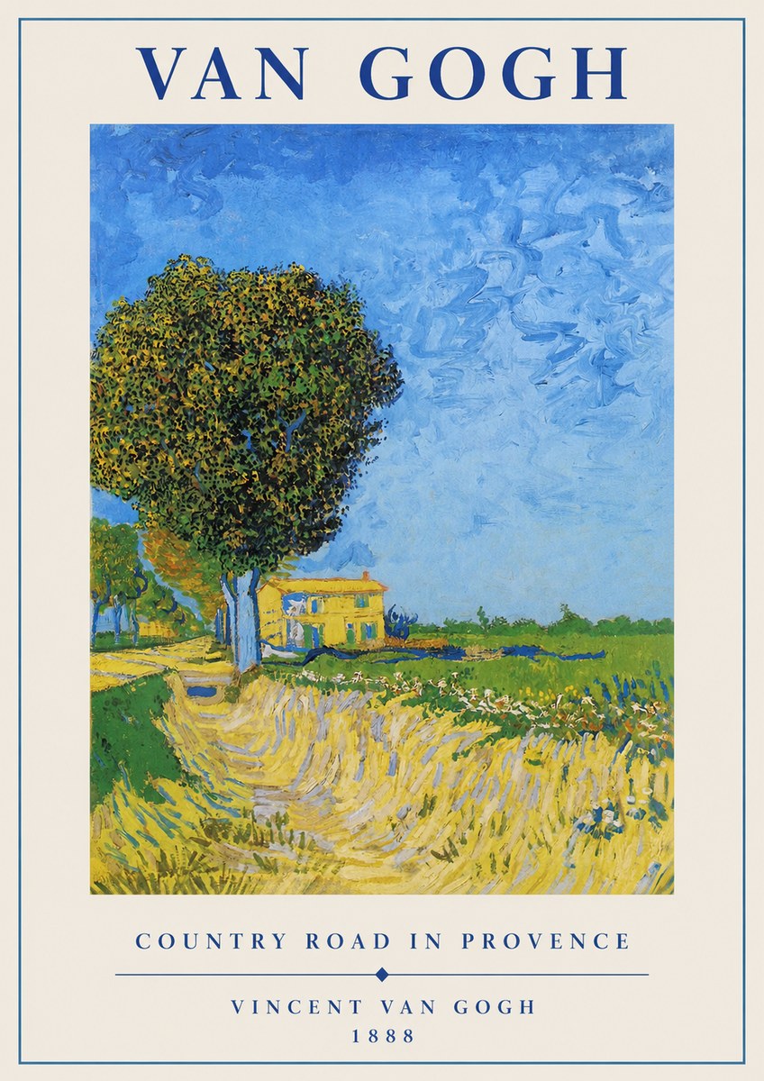 Van Gogh Country Road in Provence II No1 - Póster