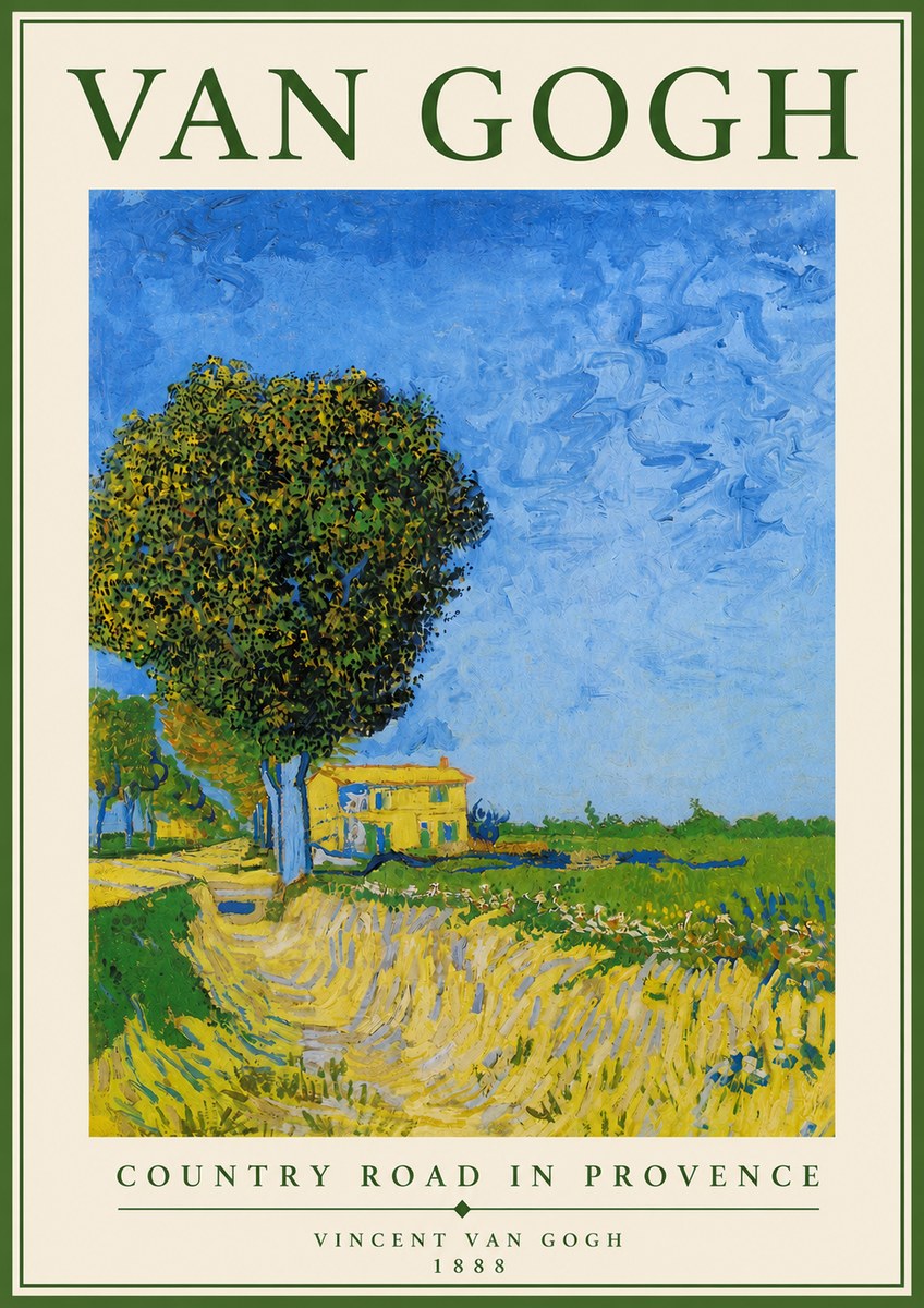 Van Gogh Country Road in Provence II No4 - Póster