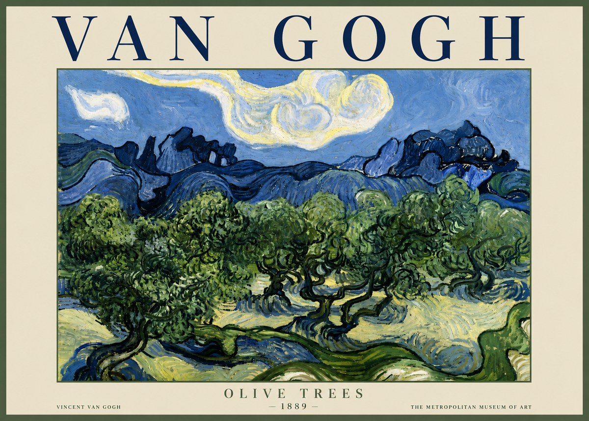 Van Gogh Olive Trees No6 - Póster