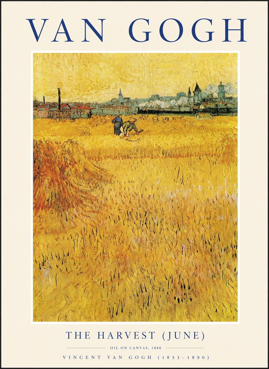 Van Gogh The Harvest (June) No1 - Póster