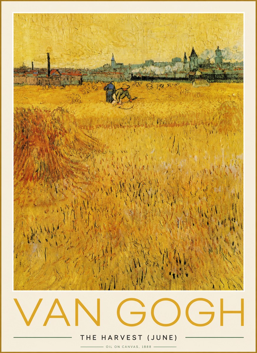 Van Gogh The Harvest (June) No2 - Póster