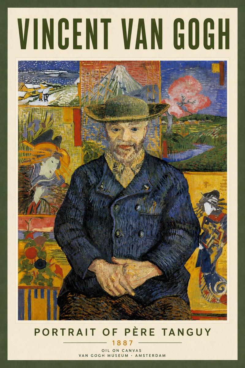 Van Gogh Portrait of Père Tanguy I No4 - Póster