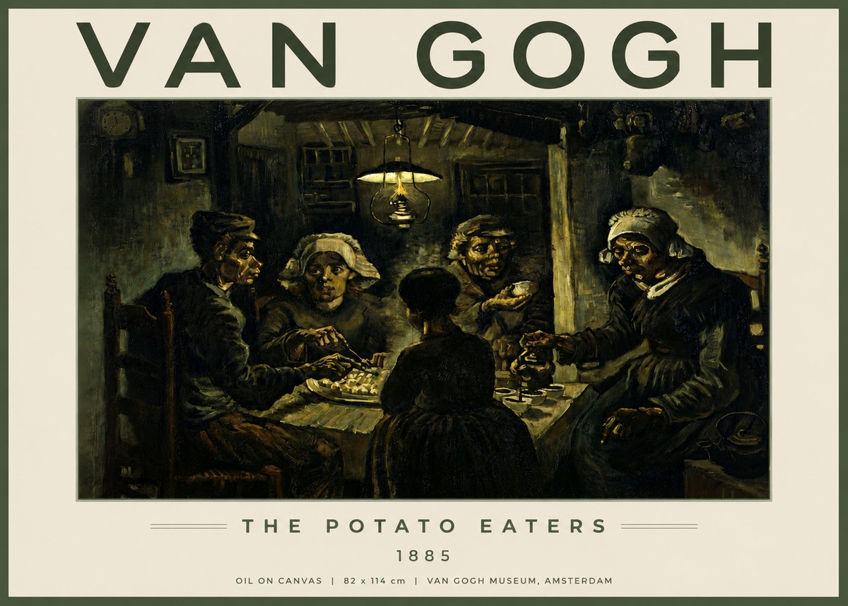 Van Gogh The Potato Eaters II No3 - Póster