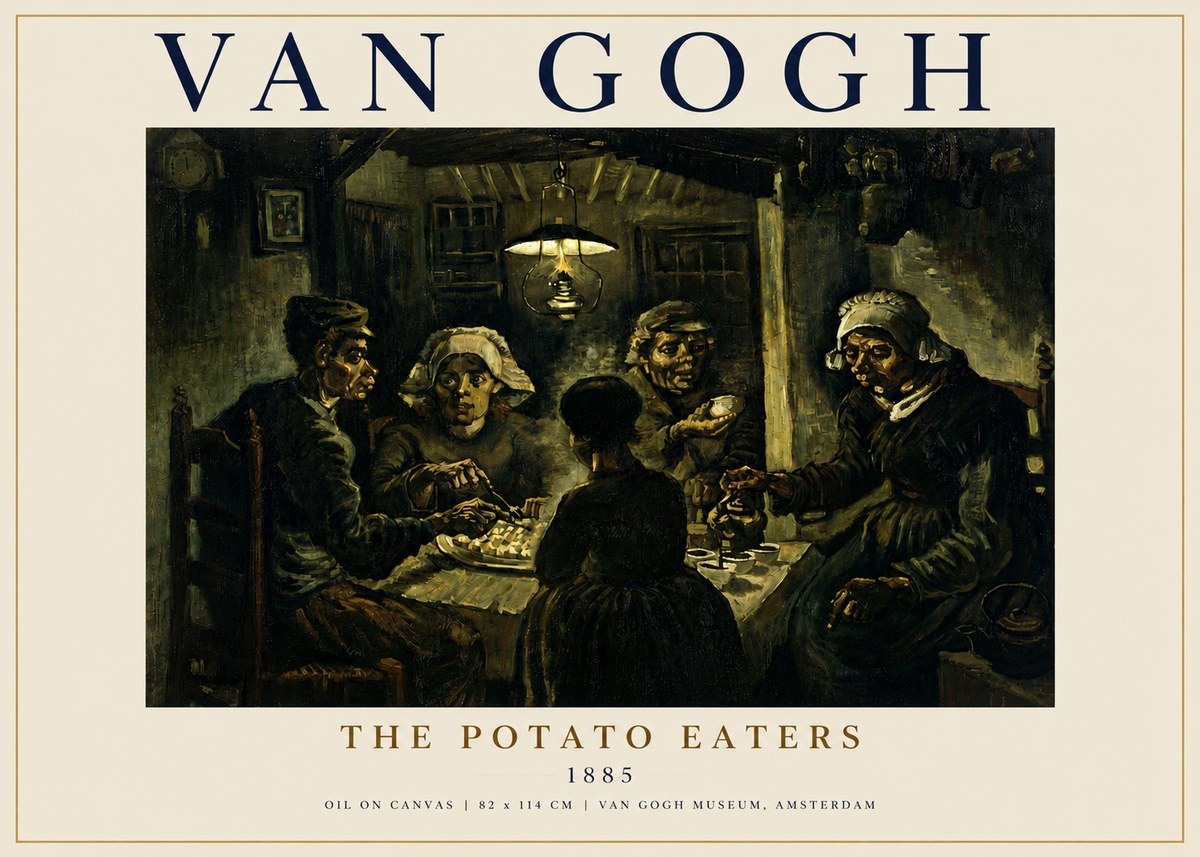Van Gogh The Potato Eaters II No5 - Póster