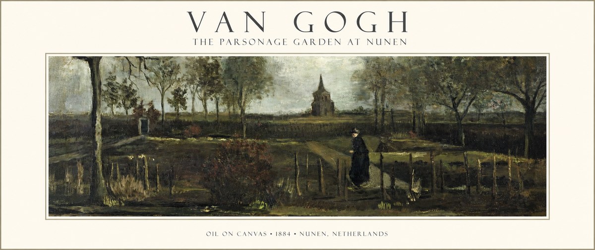 Van Gogh The Parsonage Garden at Nunen No1 - Póster