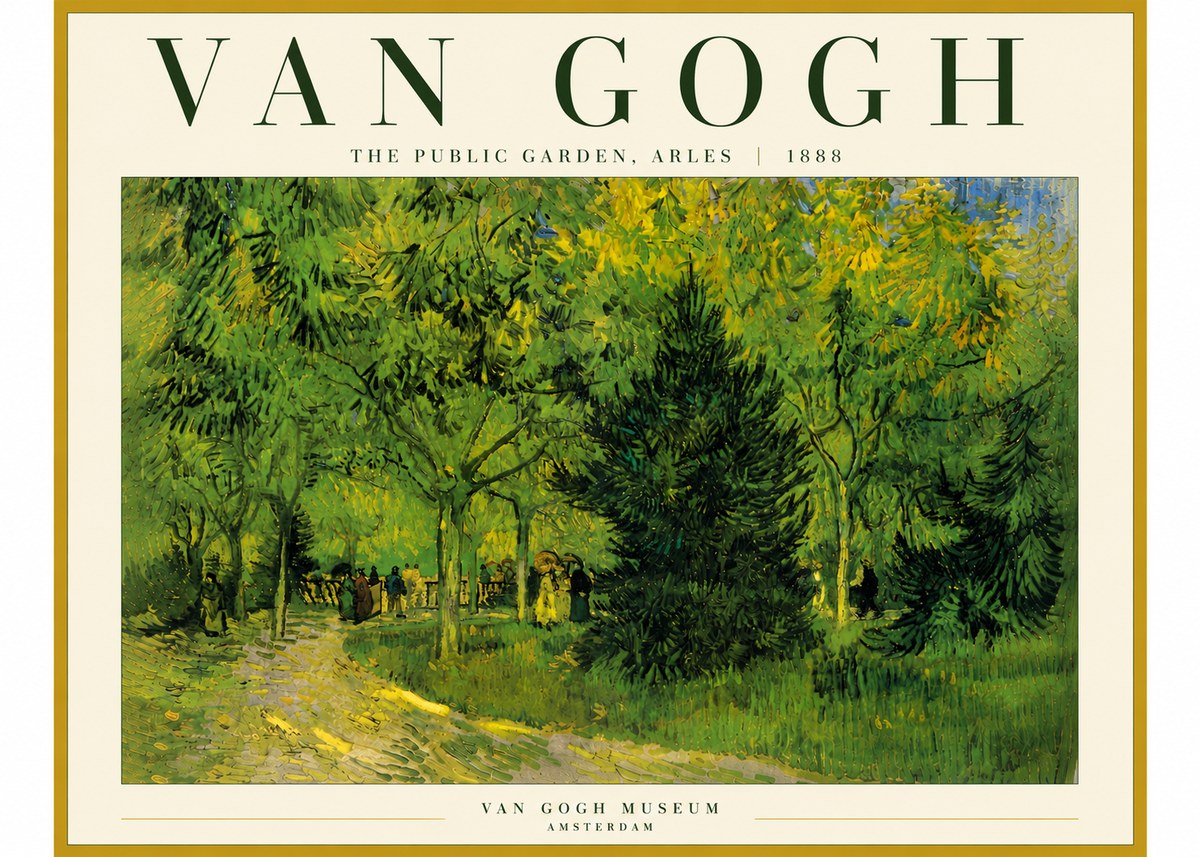 Van Gogh The Public Garden, Arles No6 - Póster