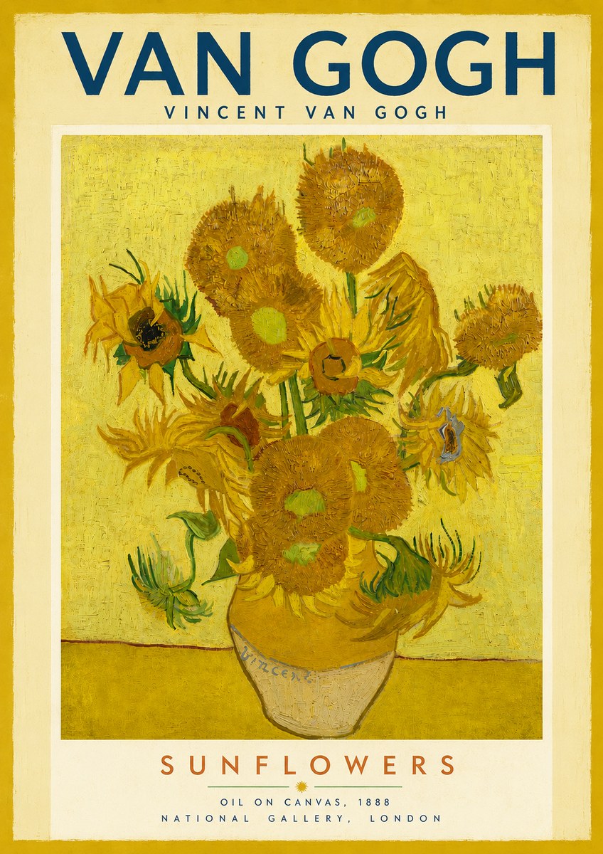 Van Gogh Sunflowers III No4 - Póster