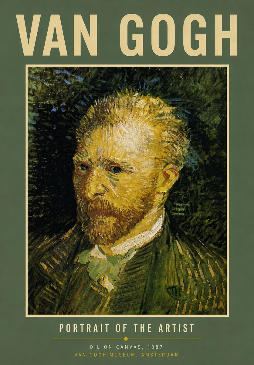 Van Gogh Portrait of the Artist III No5 - Póster