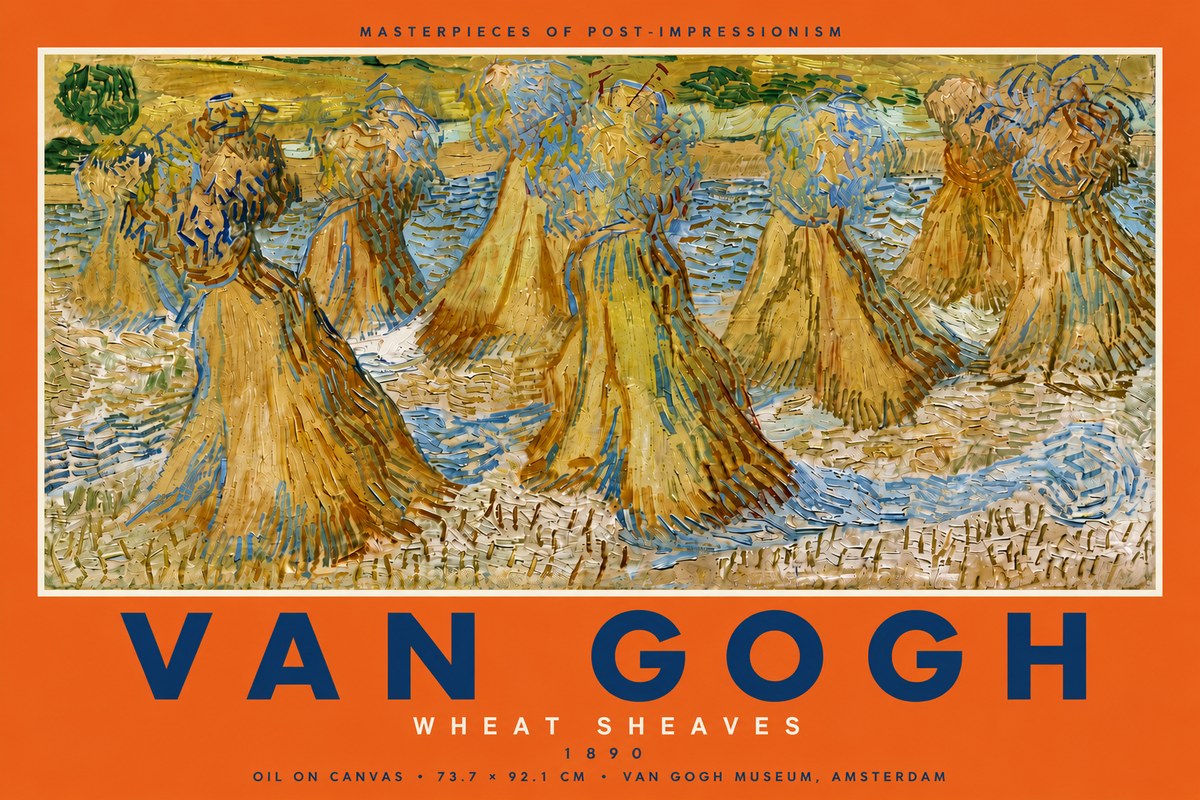 Van Gogh Wheat Sheaves No5 - Póster