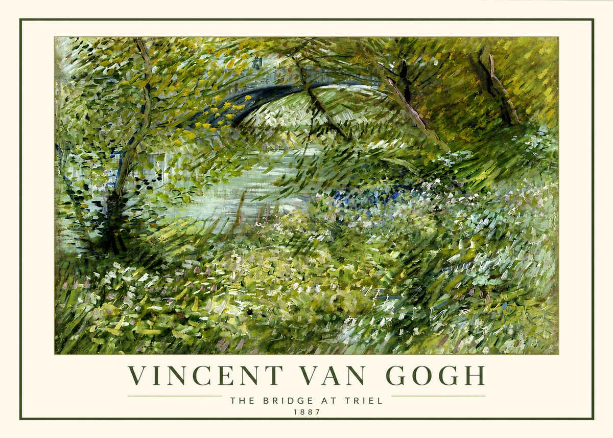 Van Gogh The Bridge at Triel No4 - Póster