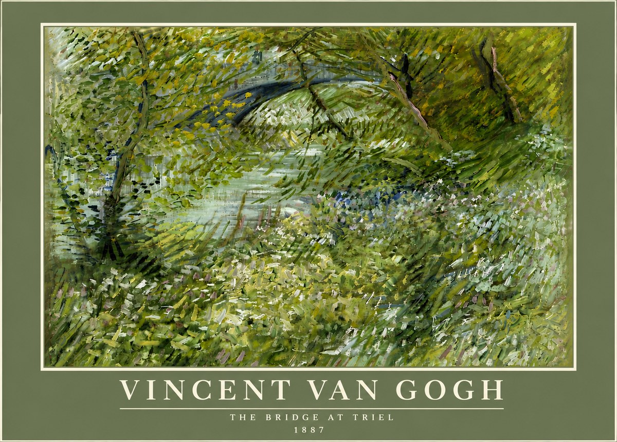 Van Gogh The Bridge at Triel No6 - Póster