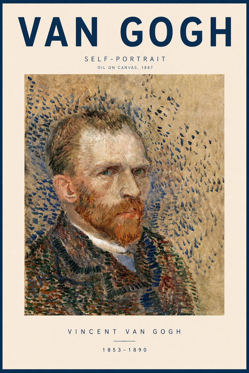 Van Gogh Self-portrait IV No3 - Póster