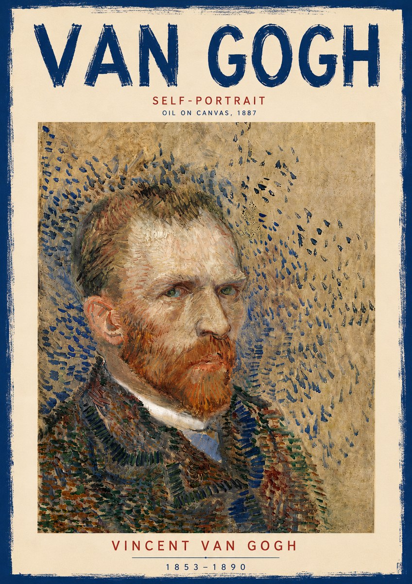 Van Gogh Self-portrait IV No6 - Póster