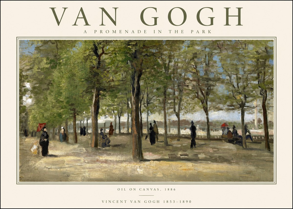 Van Gogh A Promenade in the Park No1 - Póster