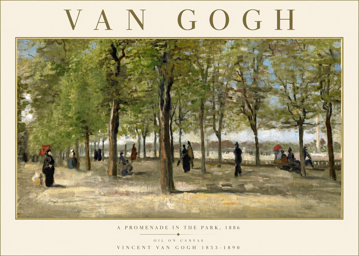 Van Gogh A Promenade in the Park No3 - Póster