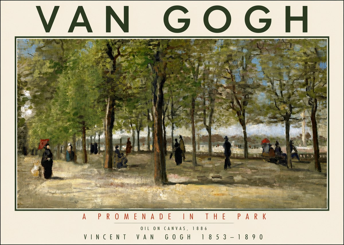 Van Gogh A Promenade in the Park No4 - Póster